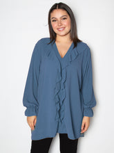 Skjorte med flæse front